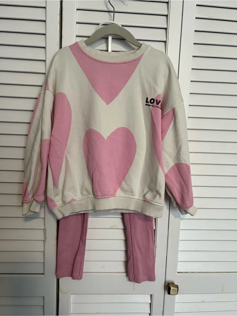 Zara Love Heart Pink & Cream Set